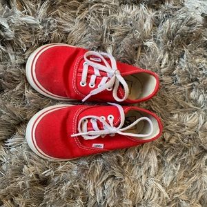 Red Toddler Vans 9.0 used